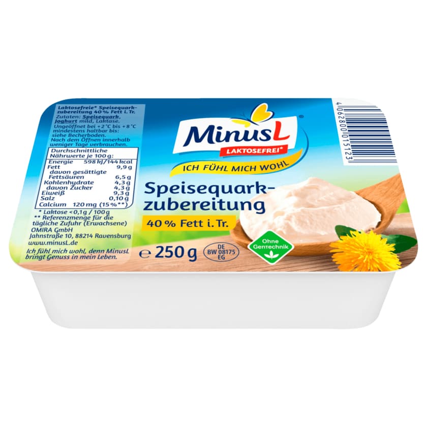 MinusL Speisequark-Zubereitung 250g